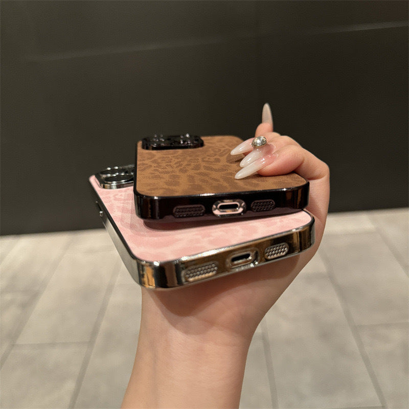 Electroplated Leather Phone Case