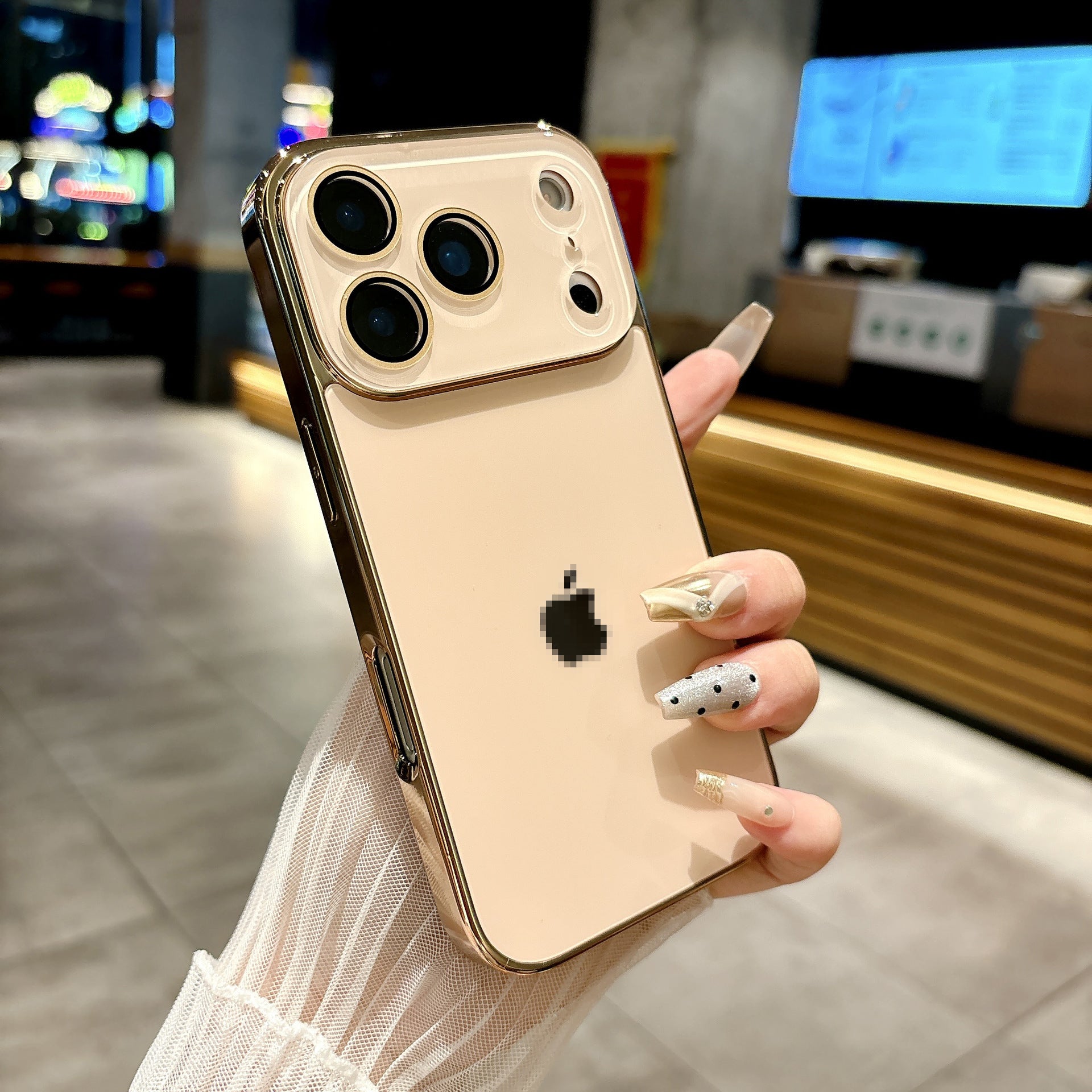 Electroplated frame mobile phone case