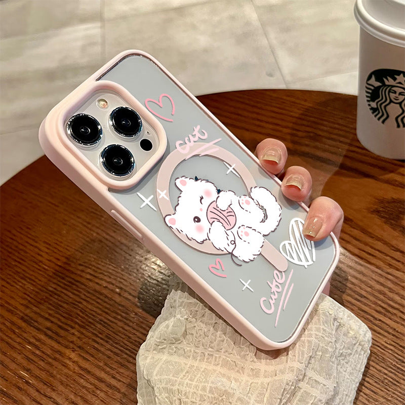 Magnetic Skin-Feel Woolen Cat Phone Case
