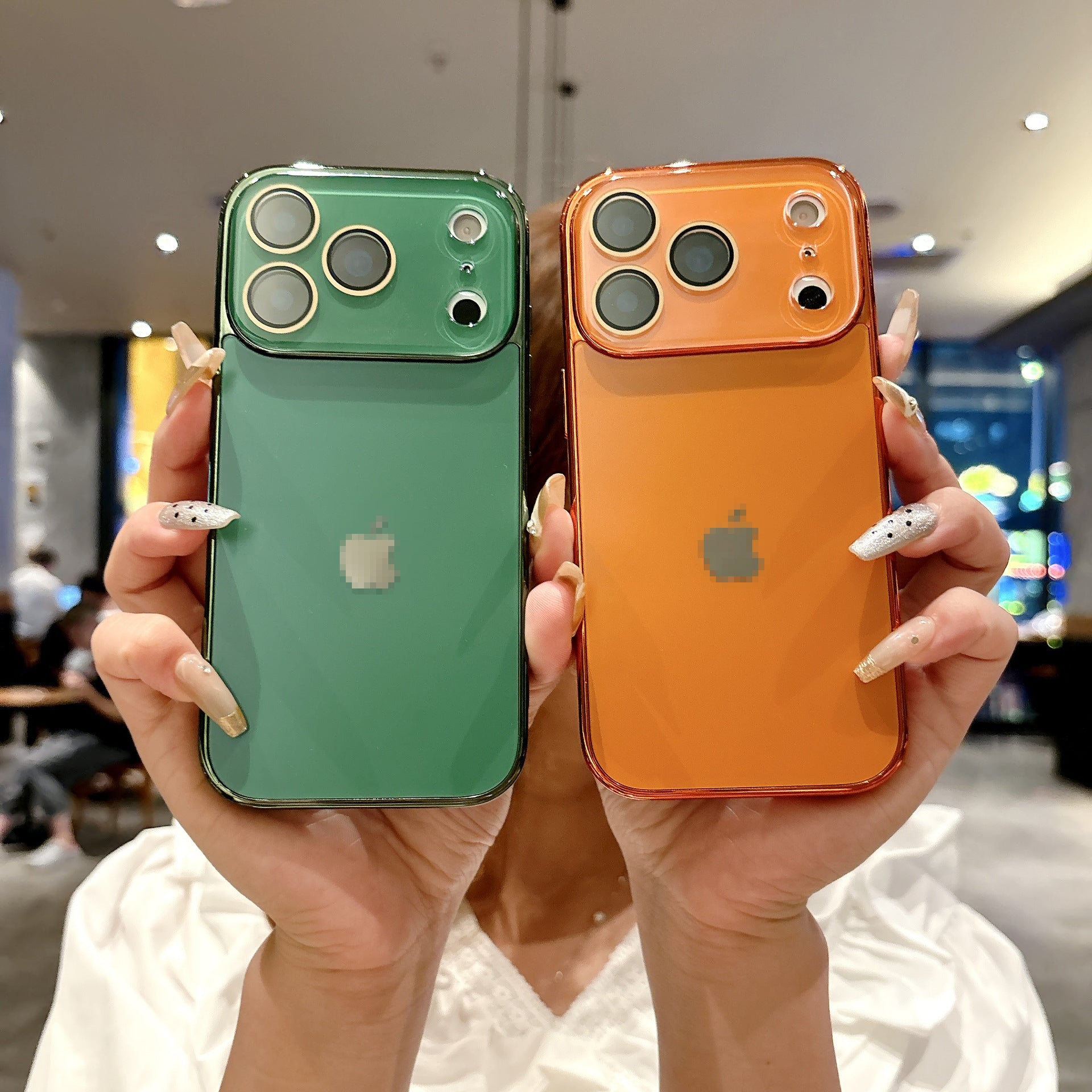 Electroplated frame mobile phone case