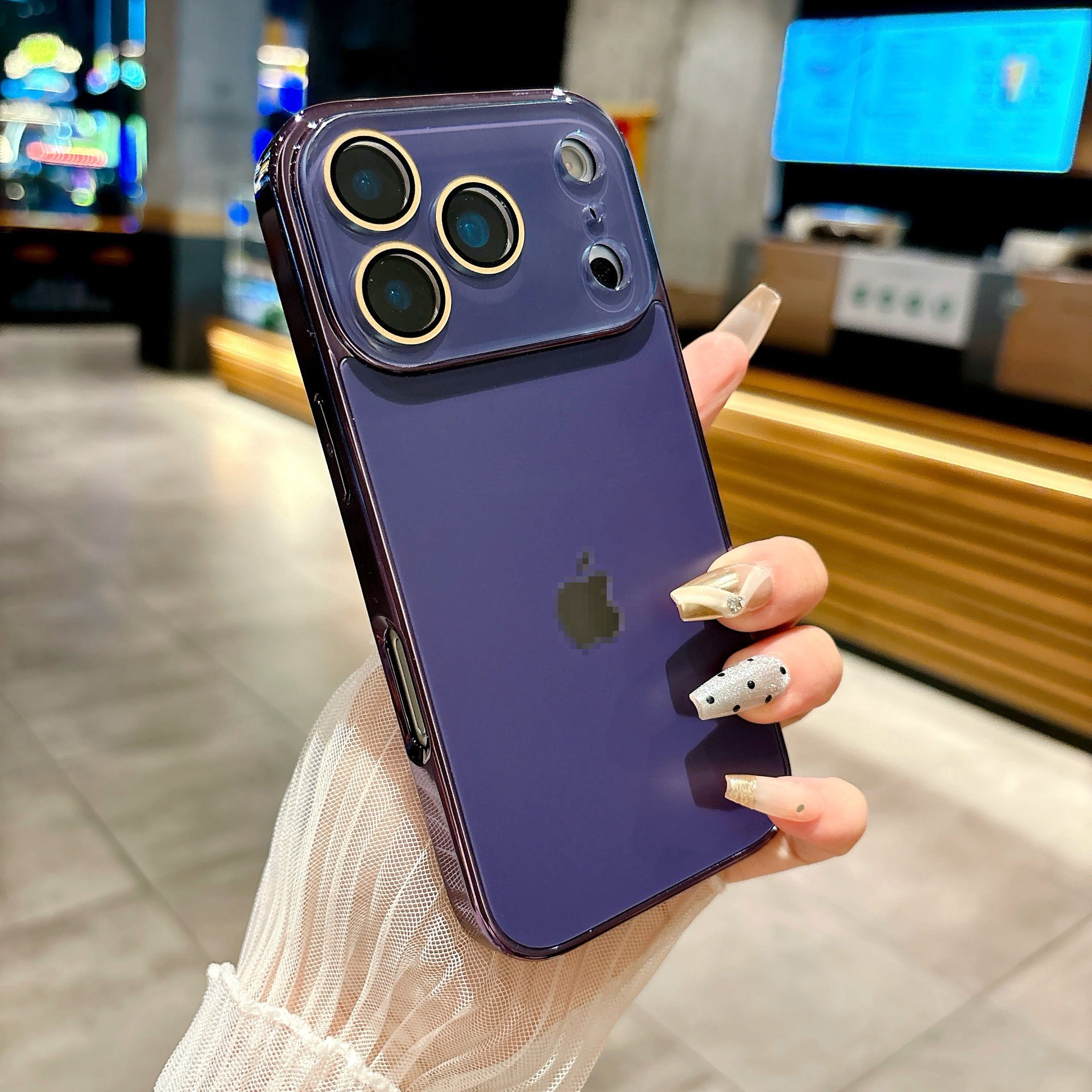 Electroplated frame mobile phone case