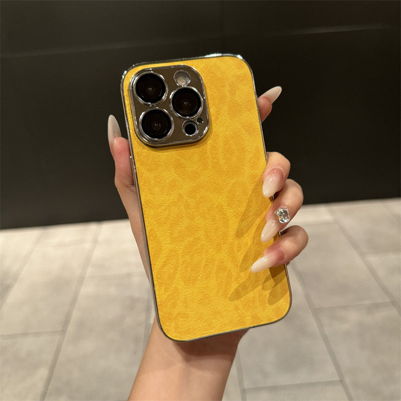 Electroplated Leather Phone Case