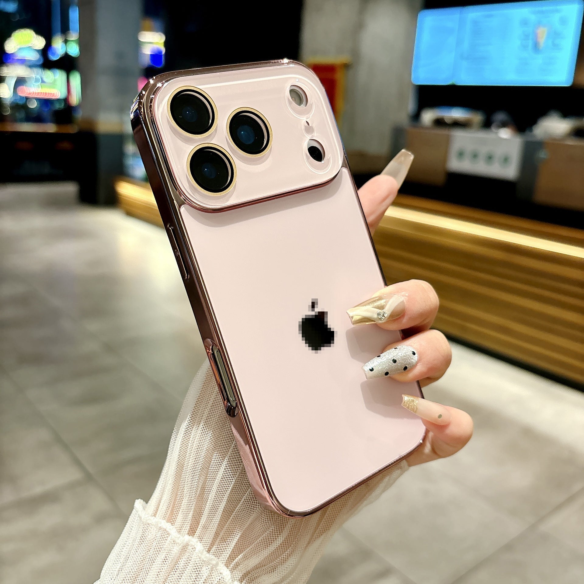 Electroplated frame mobile phone case