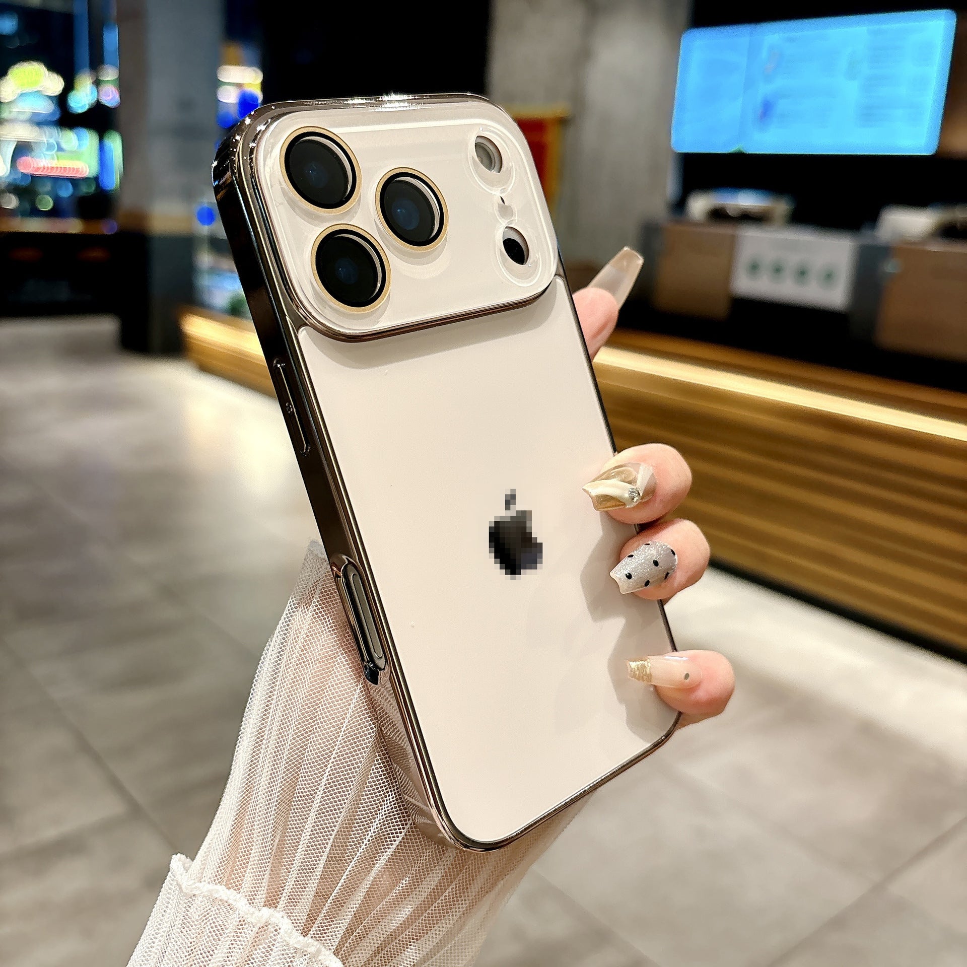 Electroplated frame mobile phone case