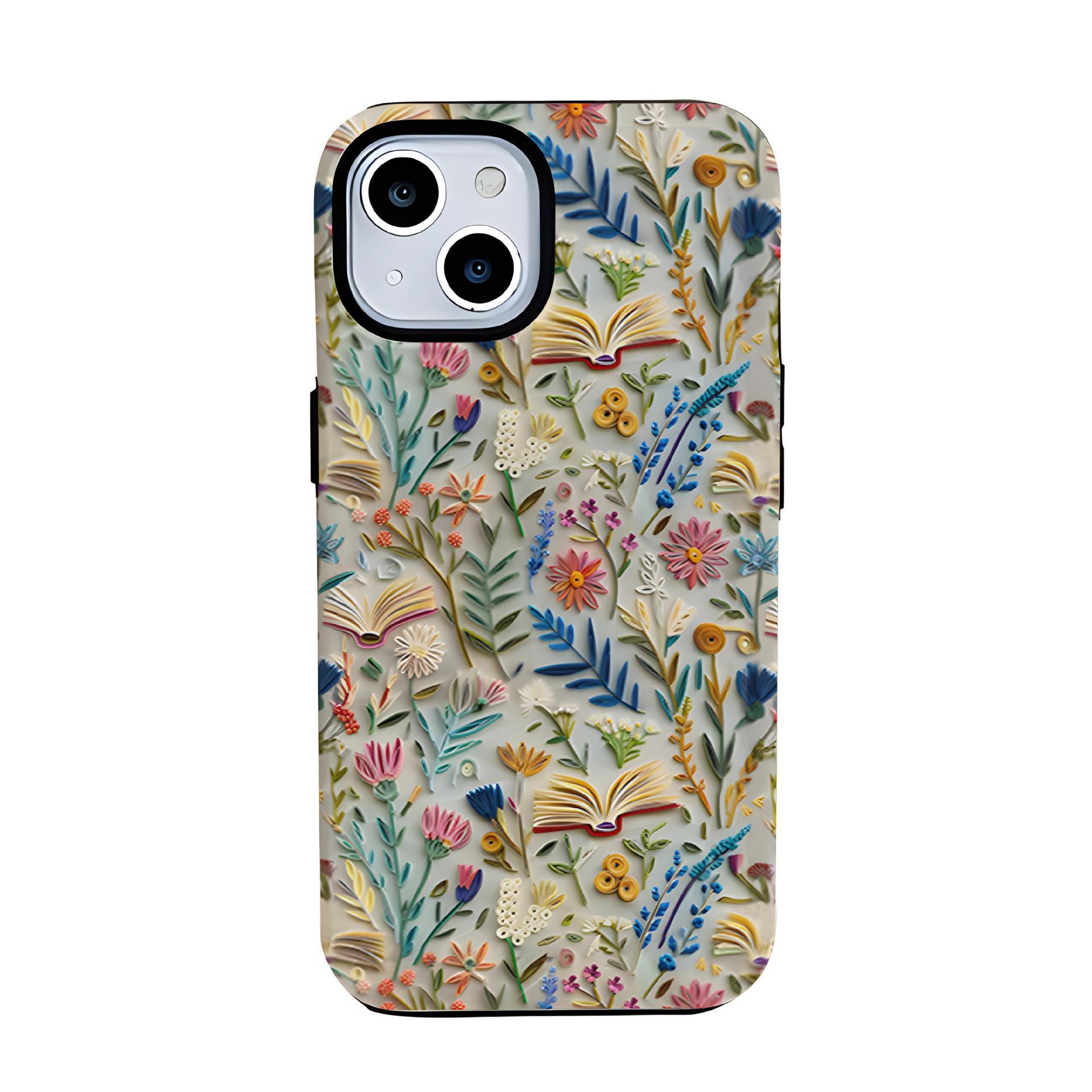 Imitation Embroidery Phone Case Double Layer Protective Cover