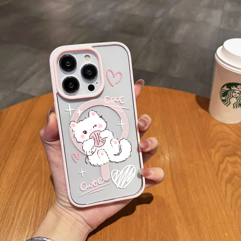 Magnetic Skin-Feel Woolen Cat Phone Case