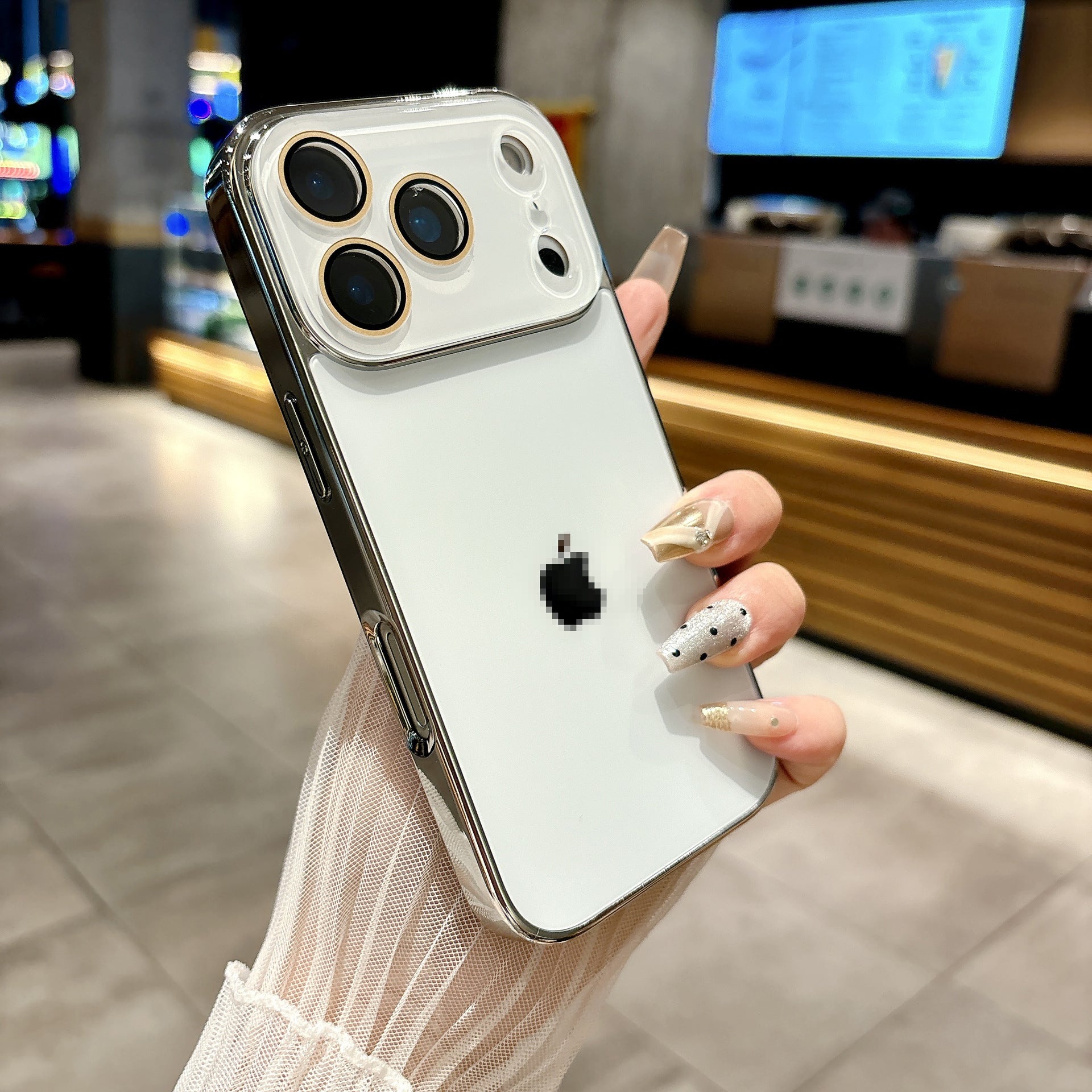 Electroplated frame mobile phone case