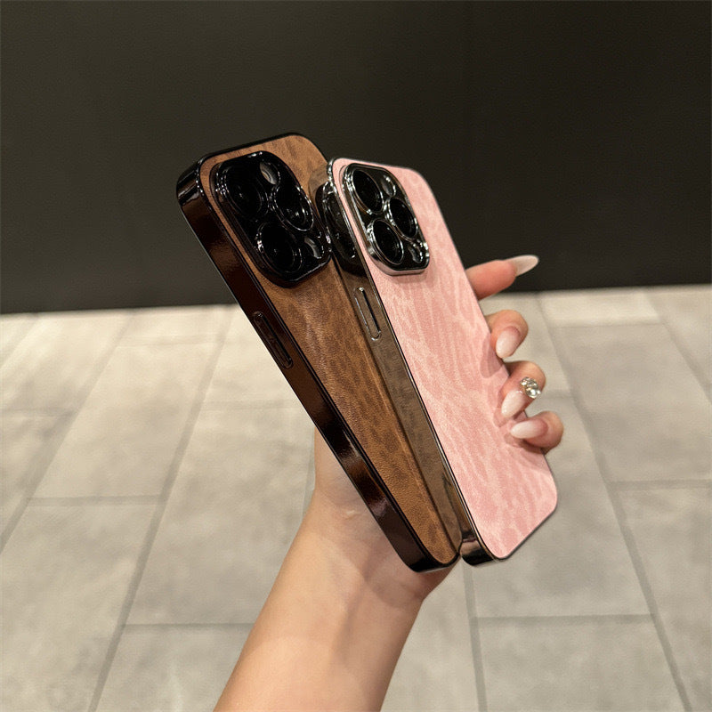 Electroplated Leather Phone Case