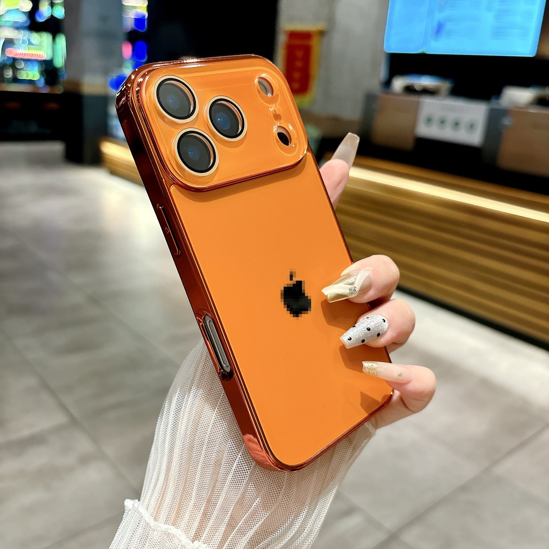 Electroplated frame mobile phone case