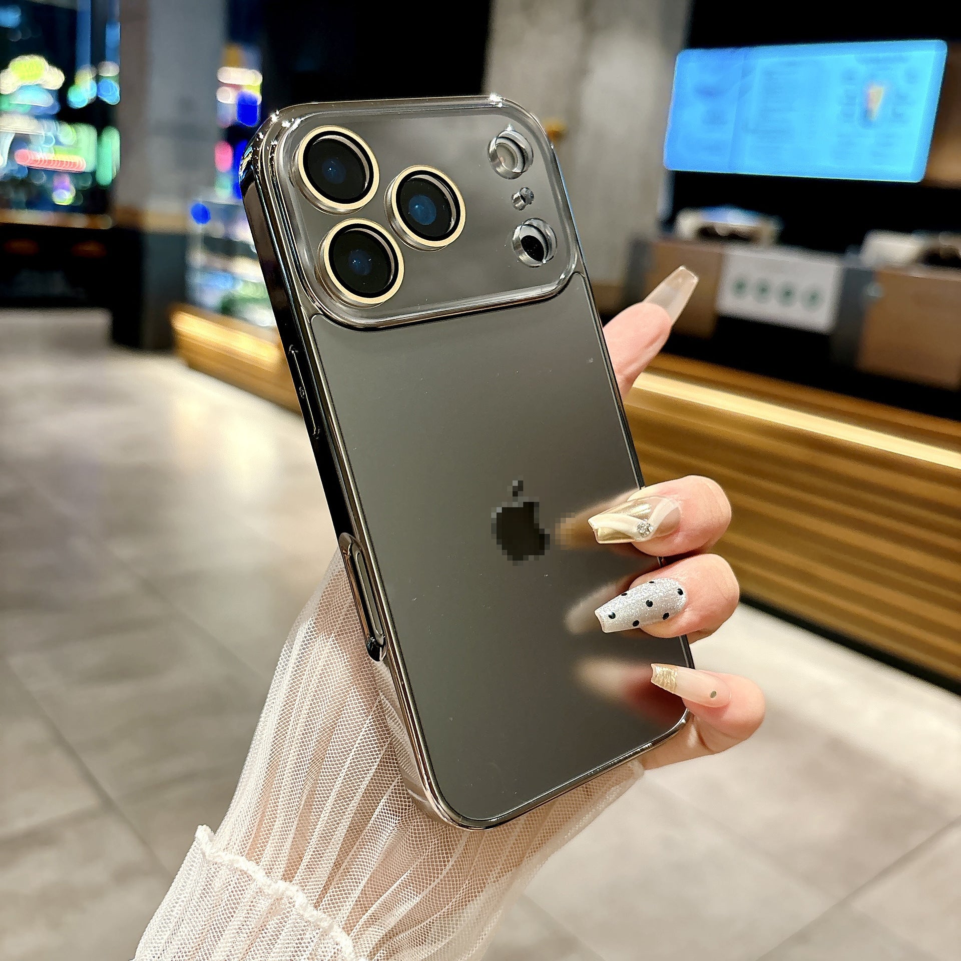 Electroplated frame mobile phone case